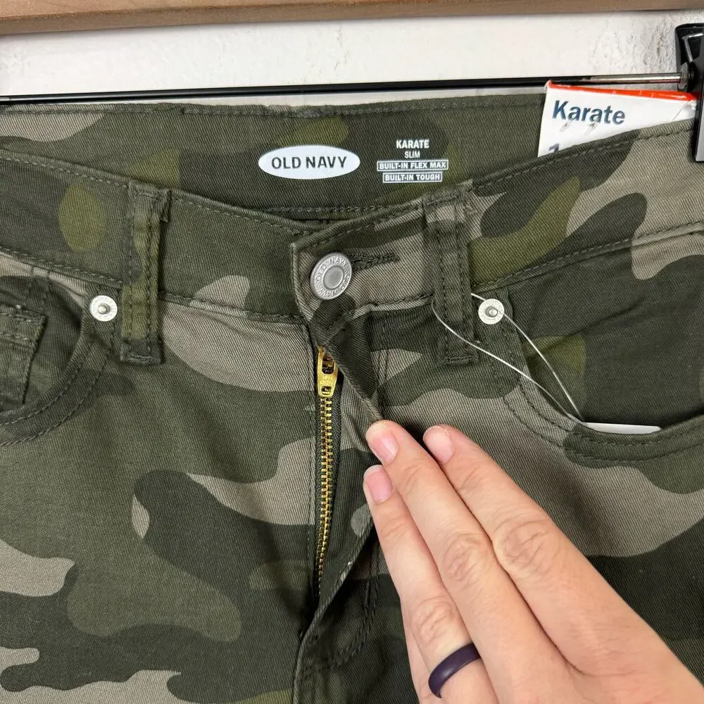 Old Navy NWT Karate Slim Built In Flex Tough Adjustable Waist Camo Pants Jeans